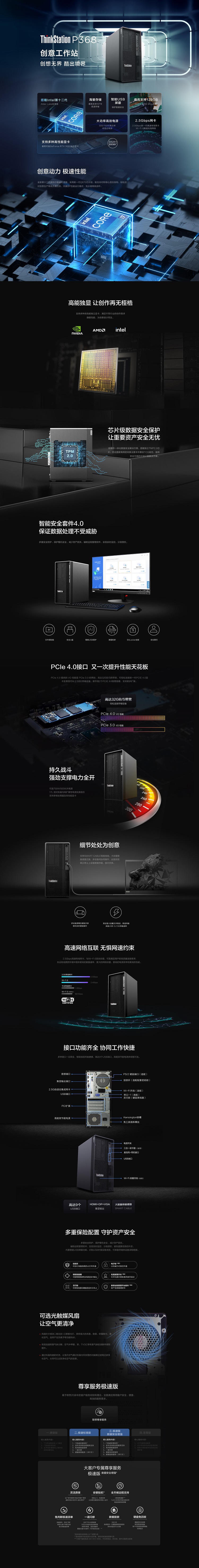 联想Think Station P368工作站，采用混合架构与BP性能模式，释放强劲算力