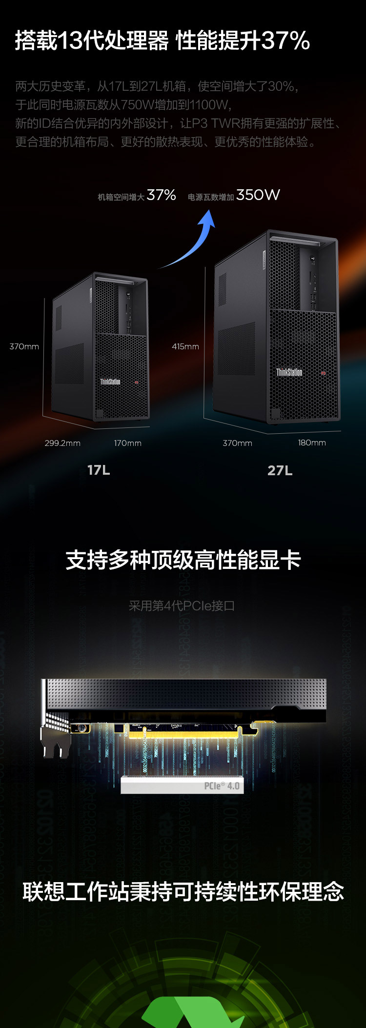 联想Think Station P3工作站，由13代酷睿驱动，性能飙升37%，扩展与散热全面升级
